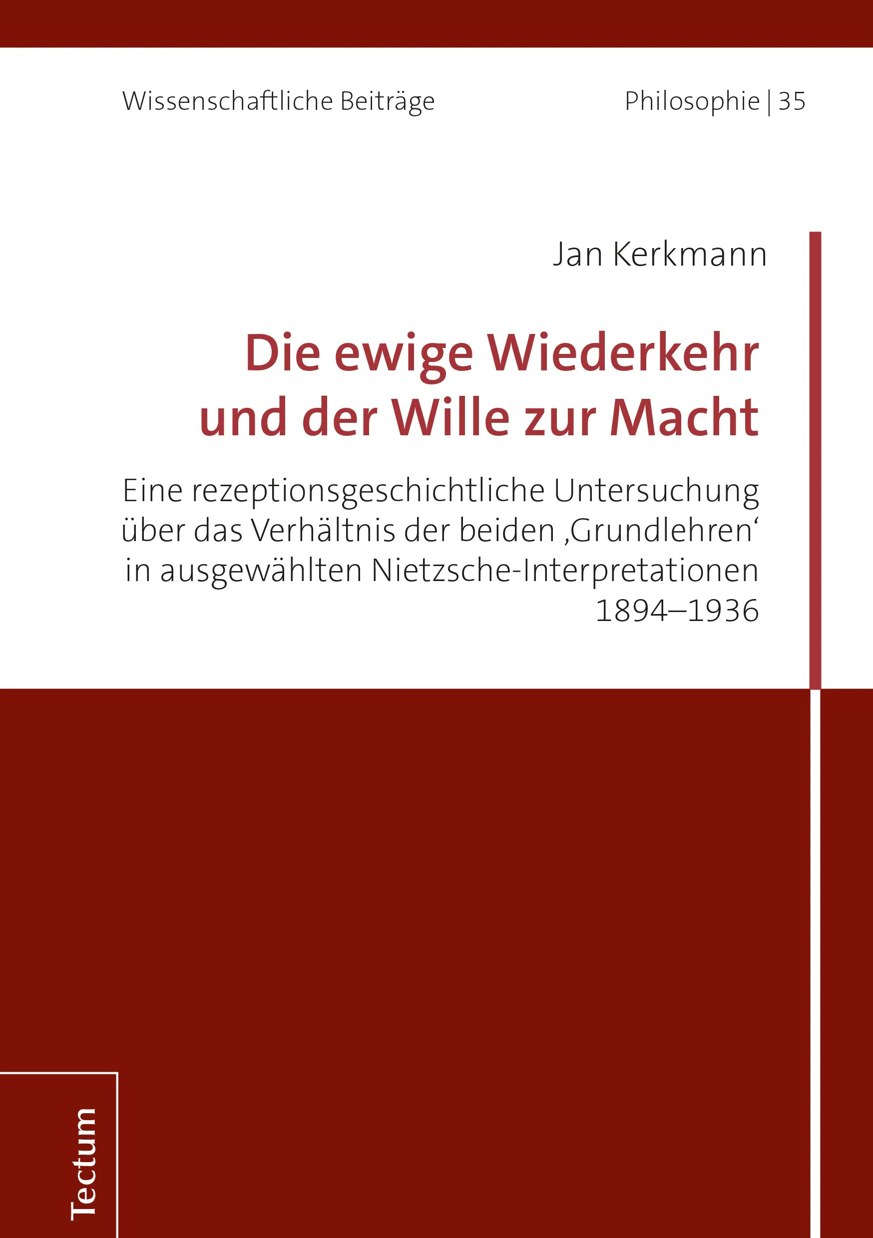 die-ewige-wiederkehr-und-der-wille-zur-macht Die ewige Wiederkehr und der Wille zur Macht Eine rezeptionsgeschichtliche Untersuchung über das Verhältnis der beiden 'Grundlehren' in ausgewählten Nietzsche-Interpretationen 1894-1936 Von Jan Kerkmann
